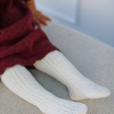 Pointelle Knit White Socks