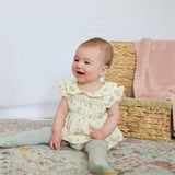 Ivy Beige Smocking Romper