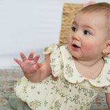 Ivy Beige Smocking Romper