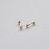 Round Studs - 10k Gold