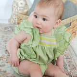 Ari Green Smocked Romper