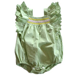 Ari Green Smocked Romper