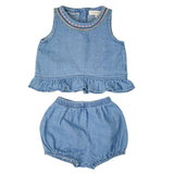 Denim Blouse & Bloomer Set