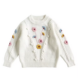 Rafaela White-Flowers Jumper