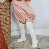 Pointelle Knit White Socks